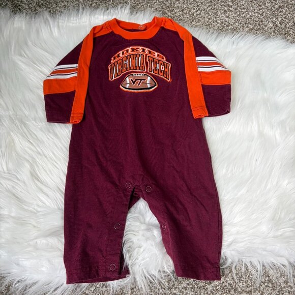Vintage Virginia Tech Baby Jumpsuit 3-6 Months - Picture 1 of 6
